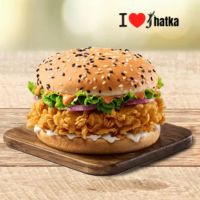 jhatka chicken zinger burger tandoori